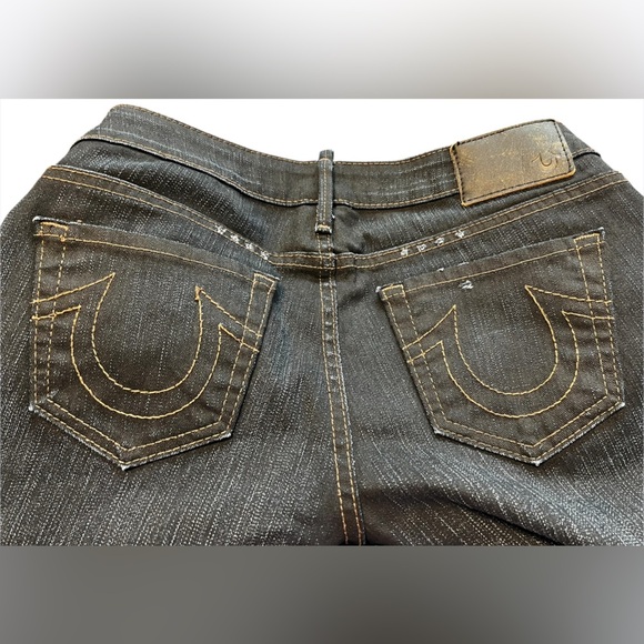 True Religion Jude Super Low Rise Skinny in Asphalt w/ Rips - Picture 7 of 12